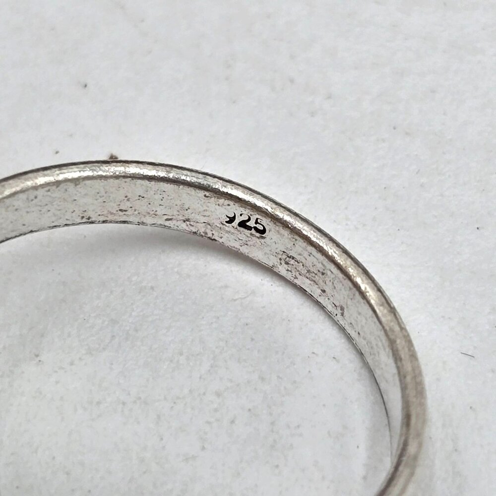 925 Sterling Silver Plt Round Citrine Ring Size 6.5 Bezel Setting Fine Jewelry - Picture 2 of 6